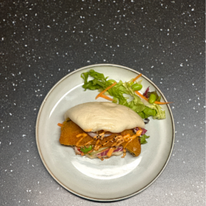 Pumpkin katsu bao.